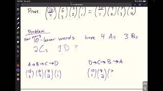 240 Nov 3: Combinatorial Proofs