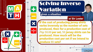 Solving Inverse Variation Problems - Math 9_Unit 1_Lesson 2_Practice Exercises C
