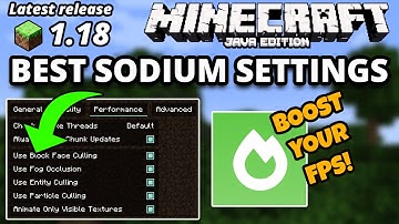 Minecraft Java 1.18 Best Sodium Settings For More FPS (Low End PCs) Sodium 1.18 Tutorial