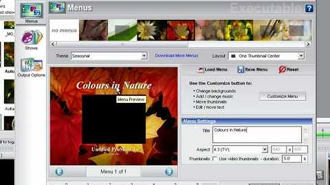 Adding a Menu in ProShow