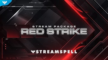 StreamSpell | Red Strike Stream Package │ Twitch Overlays for OBS Studio, Streamlabs