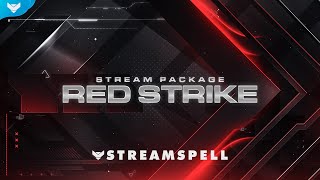 Red Strike Stream Overlay Package by StreamSpell