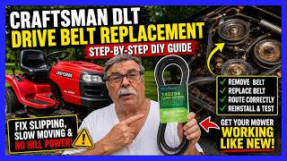 Craftsman DLT Drive Belt, Transmission Belt Replacement  Step by Step DIY Guide and Tips