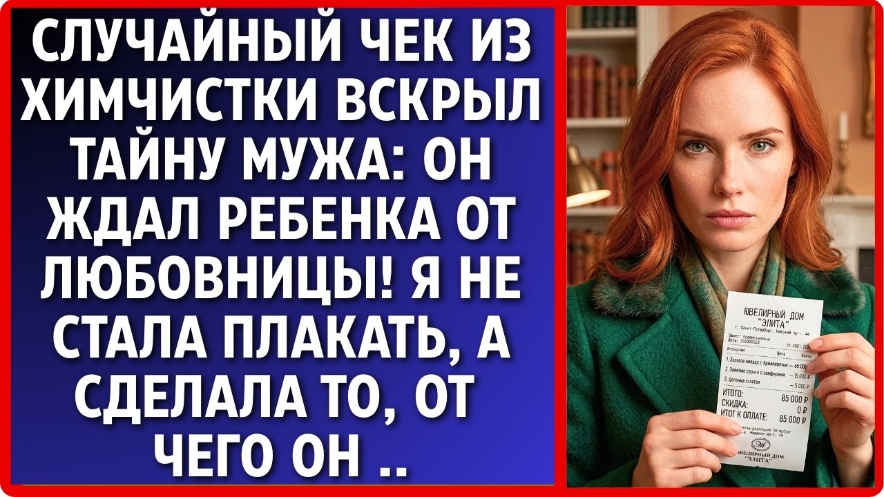 Случайный чек из химчистки раскрыл тайну мужа. Я не стала плакать, а сделала то - от чего муж ..