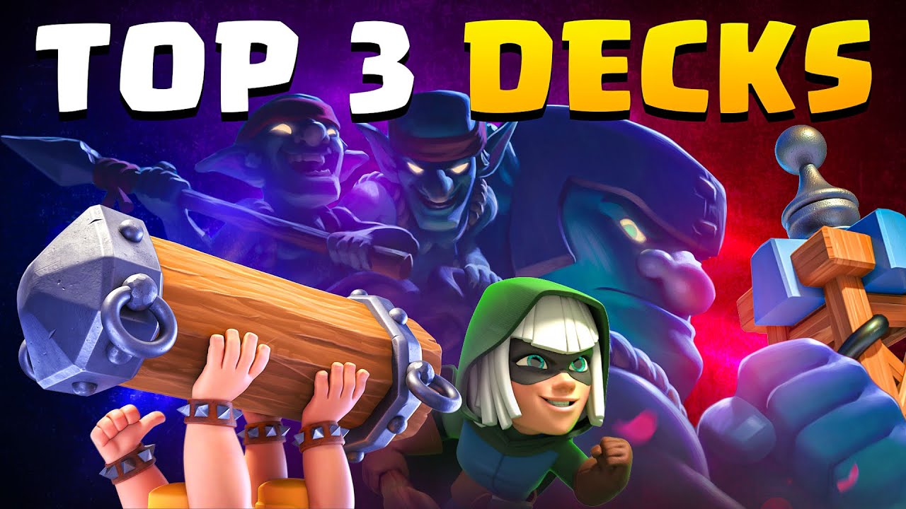 TOP 3 ARENA 15 DECKS! BEST MINERS MINE DECKS IN CLASH ROYALE! 