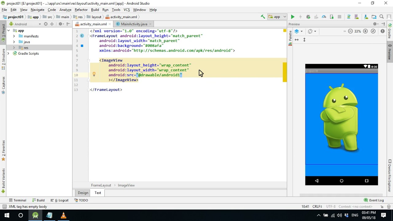 Android Studio Tutorial 03 FrameLayout - YouTube