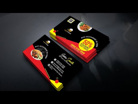 Creative Fast Food Restaurant Design ( Business Card )