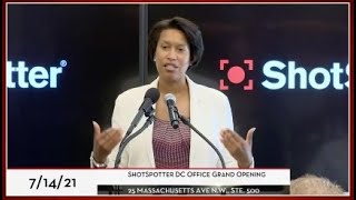 Mayor Bowser Attends Grand Opening of 'ShotSpotter' DC Office, 7/14/21
