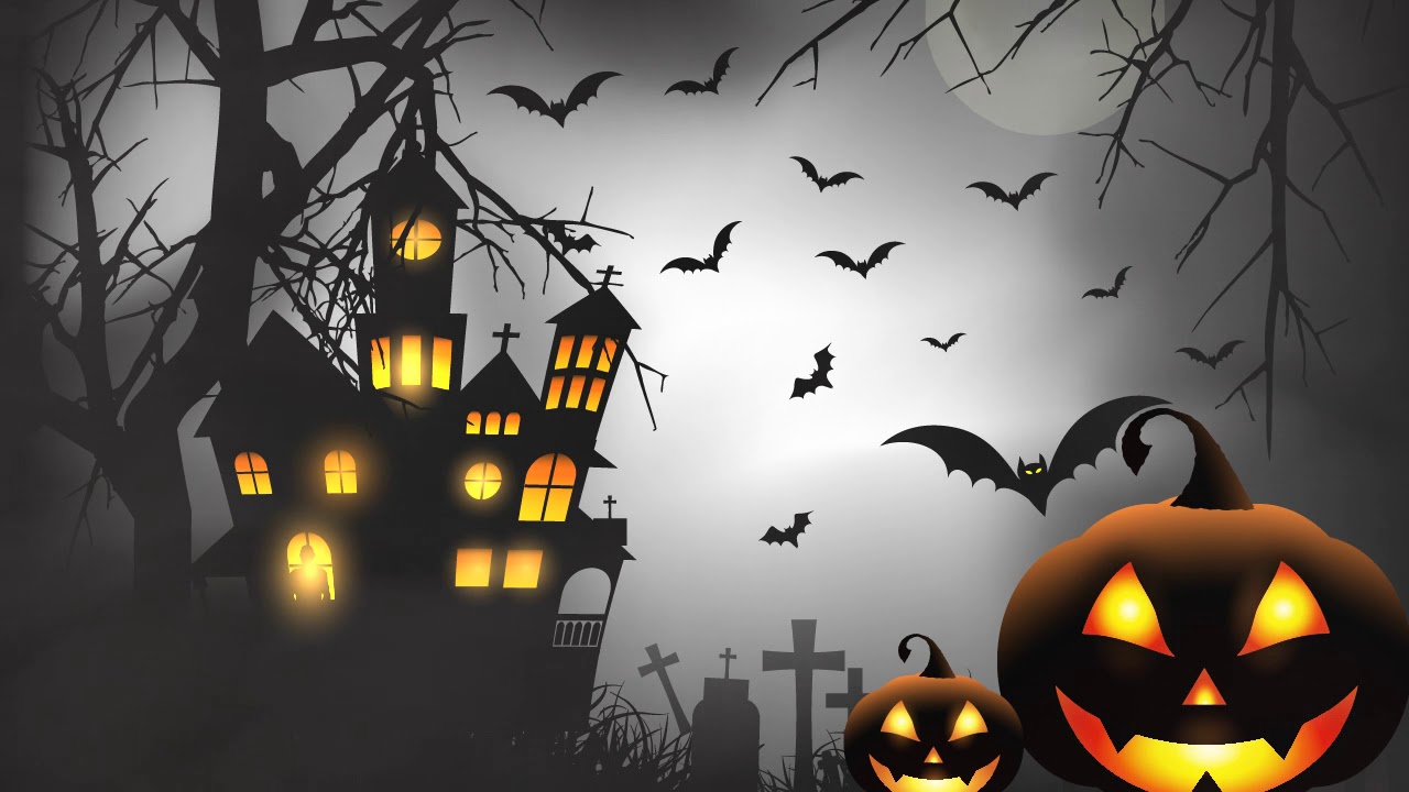 Halloween Animation / Spooky House & Pumpkin - YouTube