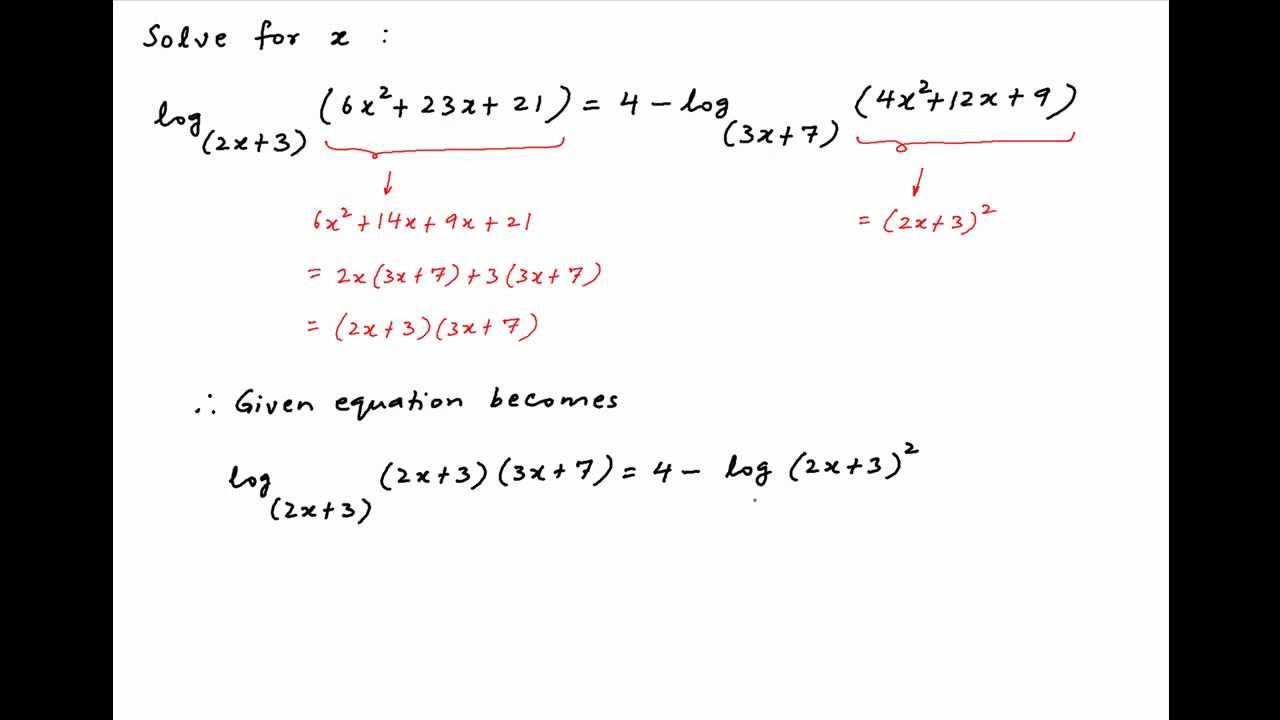 Solve Log Base 2x 3 6square x 23x 21 4 Log Base 3x 7 solve-log-base-2x-3-6square-x-23x-21-4-log-base-3x-7