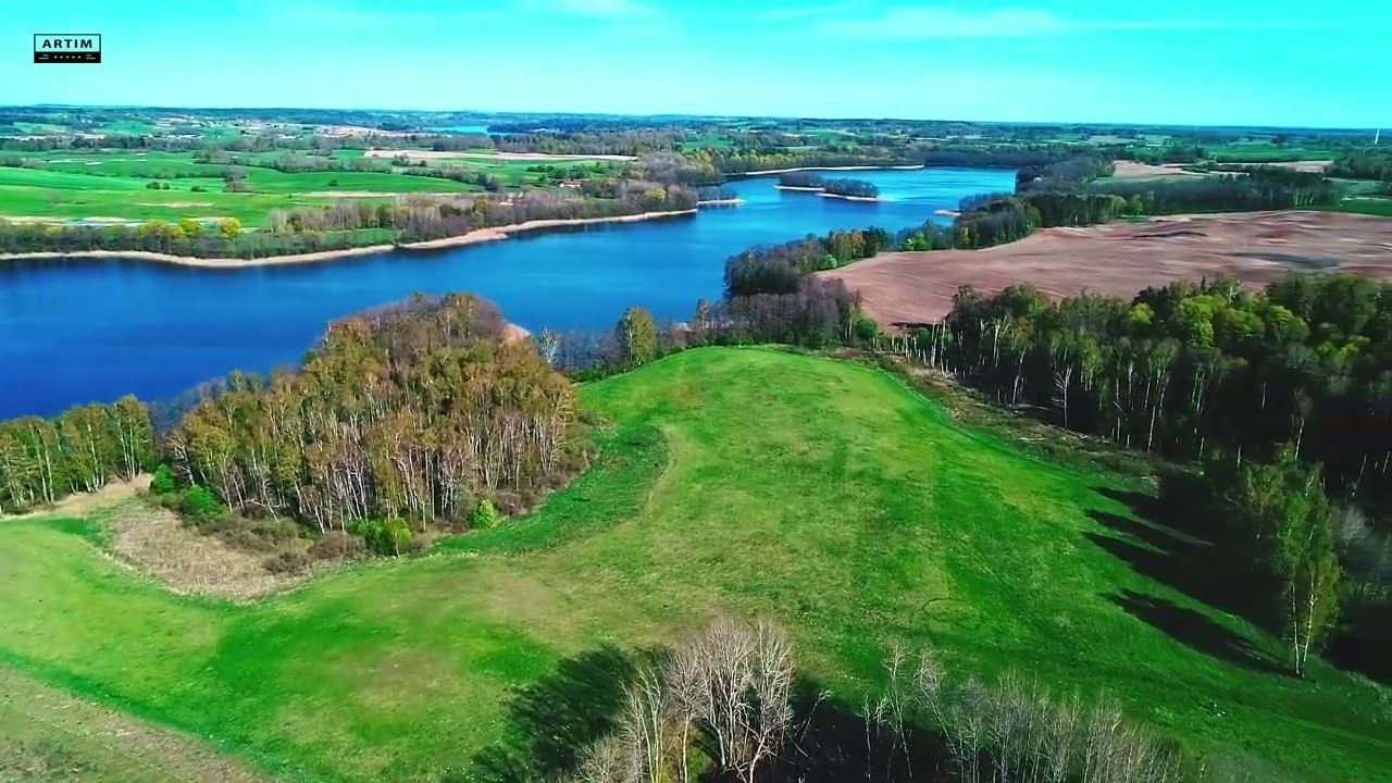 Pogorzel - działki nad jeziorem. Filmowanie z drona ARTIM