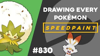 Drawing Every Single Pokémon - #830 Eldegoss | Speedpaint