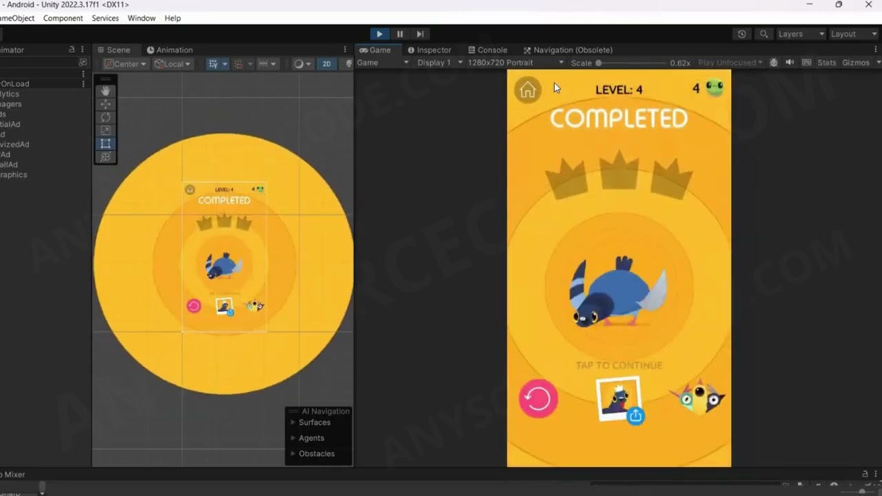 Pigeon Pop Unity Game Source Code 