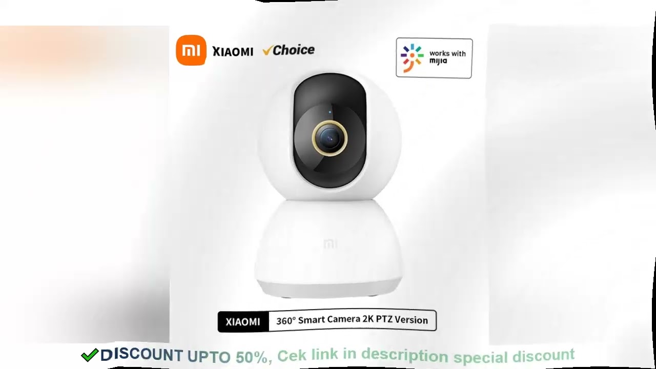Xiaomi 360° Smart Home Security Camera Mi PTZ 2K Webcam 1296P 3 Megapixel AI Human Detection Night V