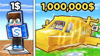 AVION de 1$ vs AVION de 1,000,000$ en Minecraft! Sparta356