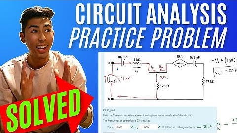 Networks Analysis | Ch.9 Sinusoidal Steady-State Analysis | P9.36_6ed : Find the Thévenin impedan...