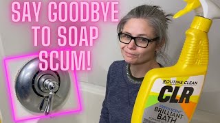 Soap Scum & Hard Water vs CLR Brilliant Bath! How well does it clean!?? - VIEWER REQUEST
