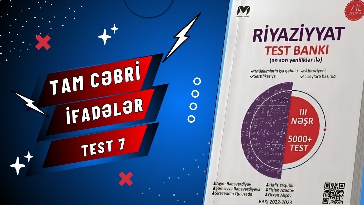 MHM .Tam Cəbri İfadələr. (Test 7)MİQ|Sertifikasiya