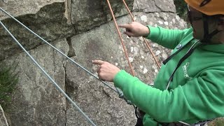 Multi-pitch climbing: set up a belay at a stance
