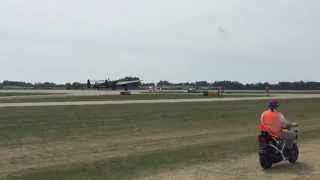 Avro Lancaster [C-GVRA] Mk. X Departing EAA AirVenture 2015