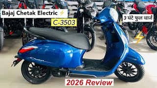 ⛽️E20 E85 पेट्रोल की टेंशन छोड़ो⚡️153 की रेंज Bajaj Check C-3503 Full Review