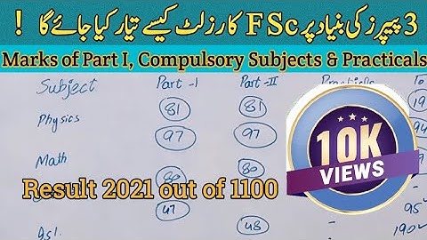Marks calculation of FSc.| practicals and theoretical