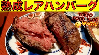 【ちょい飲みハシゴ酒】熟成和牛100%レアハンバーグ、炊き立て羽釜ご飯、立ち呑み【ごはん日記#103】Tokyo Food Vlog - dry aging WAGYU hamburger steak