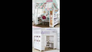 Space Saving Ideas For Children's Room | Twin-  Bunk bed Layouts | Tiny living @Tracy Robin