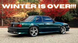 1992 Fox body Mustang 5.0 LX Notchback: First Start Up, Test Drive & Review - HOW TO Prep for Spring