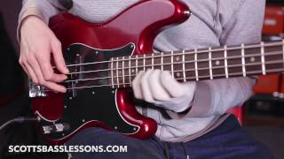 Miniatura de "Modern Jazz Style Lick for Bass (C minor) “Quick Lick” /// Scott’s Bass Lessons"