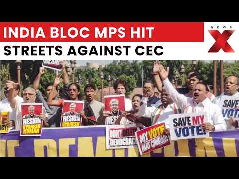 ‘Vote Theft’ Row: INDIA Bloc MPs March Against CEC Gyanesh Kumar | NewsX