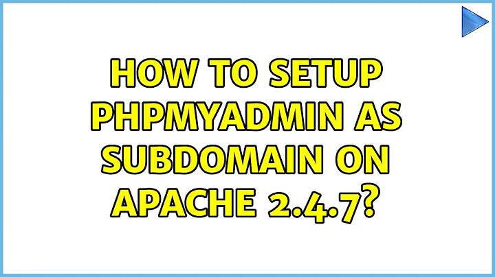 Ubuntu: How to setup PHPMyAdmin as SubDomain on Apache 2.4.7?