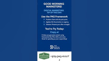 Content marketing Strategy| copy.ai| PAS framework #digitalmarketing #contentstrategy
