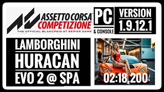 ACC Lamborghini Huracan ST Evo2 setup tips at Spa