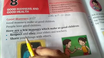 Class - 1      EVS Ch - 8      Good Manners and Good Health Topic :  Good Manners (part 1)