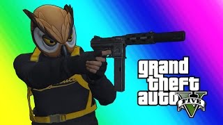 GTA 5 Online Funny Moments  Bat Owl and the Superhero Squad!