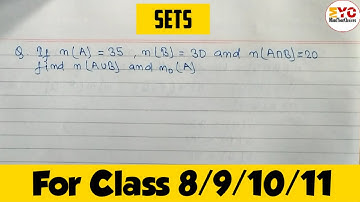 Sets | Set Theory | sets class 11 | Union / Intersection / Difference / Complement of Two Sets
