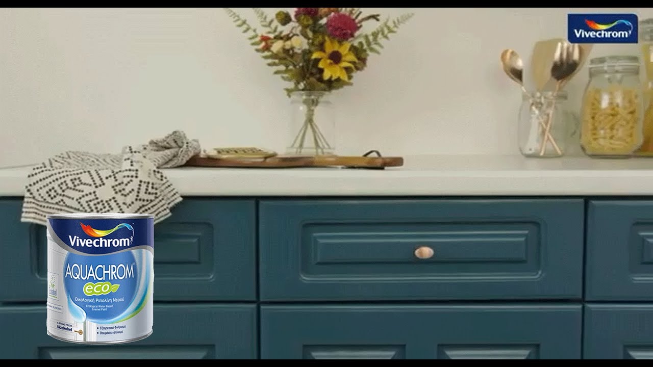 Как да сменим цвета на кухненските шкафове с акрилна боя Aquachrom ECO -  YouTube