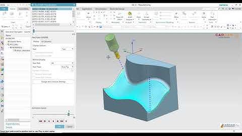 NX CAM Tutorial #3 | 5 Axis Variable Streamline With Control Interpolate Vector Tool Axis