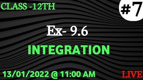 Exercise 9.6 Class 12 Maths Elements Of Mathematics ||