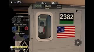 ROBLOX / RBLX: NYC Automated - R62A On 1 Train To Rose Street Conducting - #2382 Train From Rector