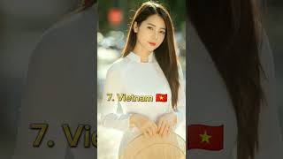 Top 10 Asian countries with most beautiful woman 😘 #shorts #beautiful