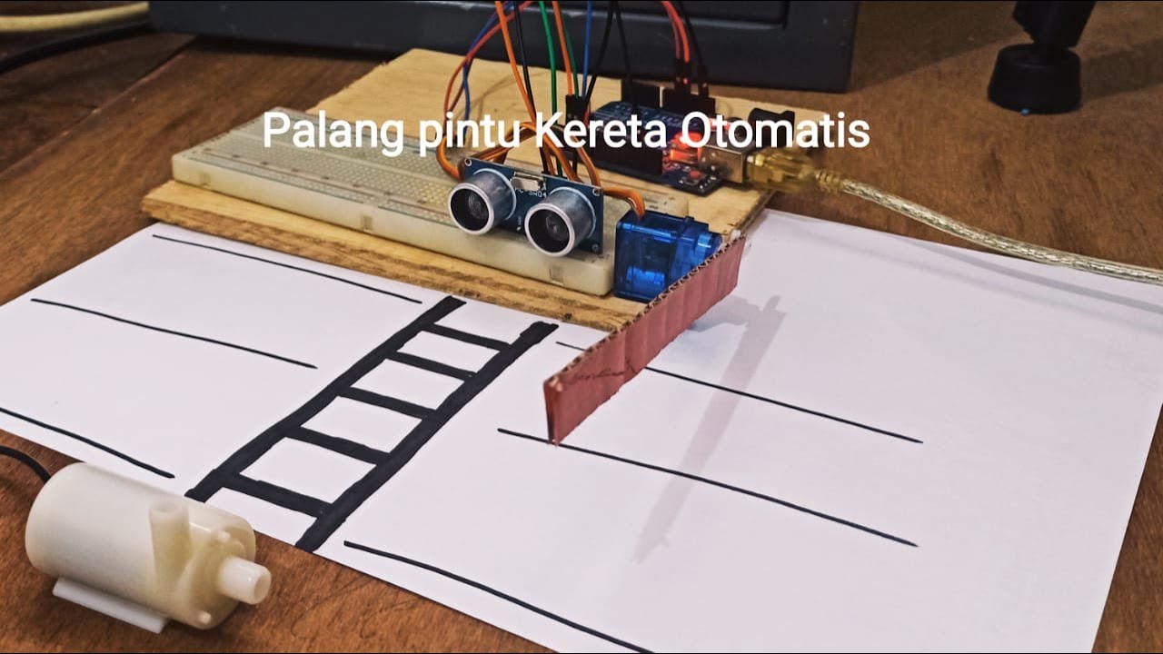 BELAJAR ARDUINO  MEMBUAT  PALANG PINTU  KERETA OTOMATIS 