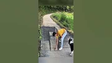 Would You Cross This Broken 3D Bridge? 😨🔥 Optical Illusion Art! #shorts #3d #3dstreetart