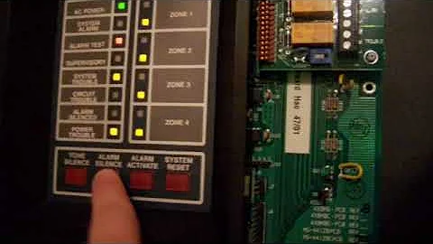 Test of Notifier SFP 400B Fire Alarm Panel old video
