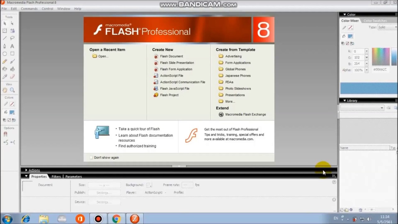 วิธีลงโปรแกรม Macromedia Flash8 - Youtube