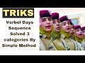 Verbal Days 3 categories solved very Simple Method You can solved Questions by 3 seconds