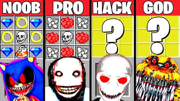 Minecraft Battle: MONSTER EXE MUTANT CRAFTING CHALLENGE - NOOB vs PRO vs HACKER vs GOD ~ Animation