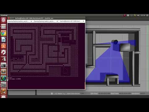 kobuki robot run CCD* algorithm on gazebo environment (detect unexpected obstructions)