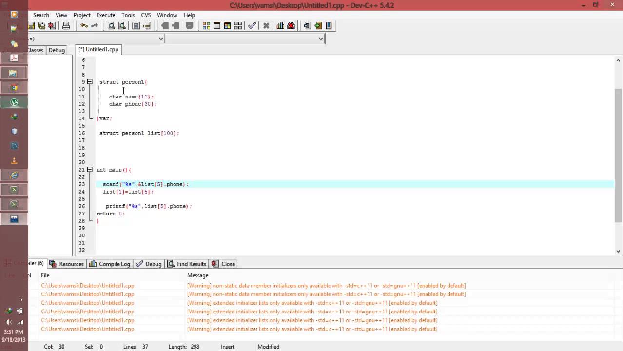 45.Arrays of Structures in C - YouTube